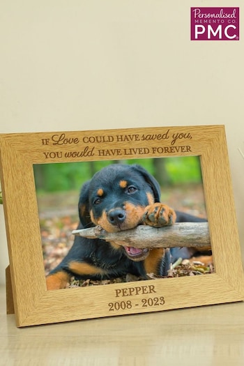 Natural Personalised Pet Memorial 6x4 Photo Frame by PMC (E94801) | £12