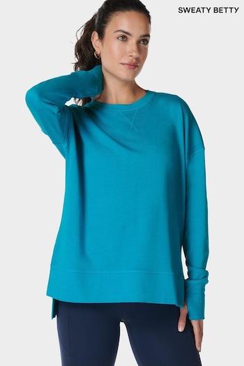 Sweaty Betty Blue After Class Longline Sweatshirt (E94972) | £50