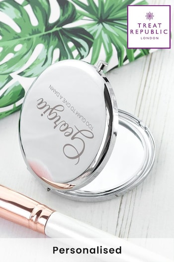 Personalised Compact Mirror by Treat Republic (E95147) | £16