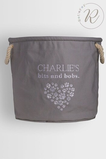 Personalised Doggy Heart Toy Storage Tub by RUFF (E95192) | £40