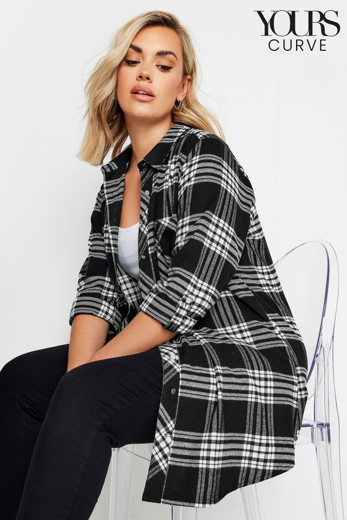 Buy Women s Check Tartan Oversized Shirts Online Next UK