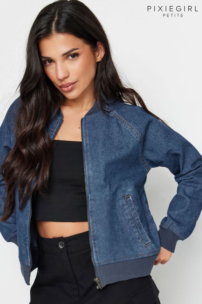 Petite denim jacket next shop