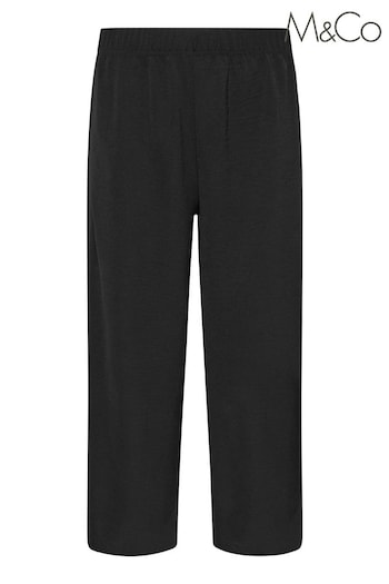 M&Co Black Ocean Crepe Soft Culottes (E95522) | £28