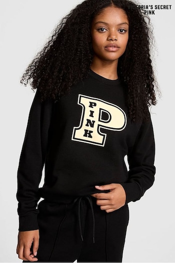 Victoria's Secret PINK Black Fleece Sweatshirt (E95693) | £39