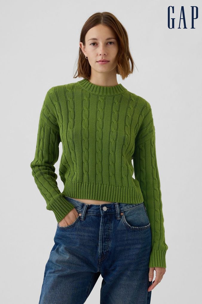 Buy Older Girls Women s Younger Girls Jumpers Green 100 Cotton Gap Online Asn desire2learnShops