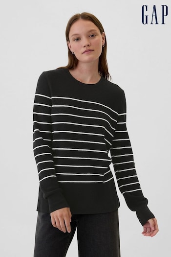 Gap Black Ribbed Crew Neck Bella Jumper (E95861) | £30