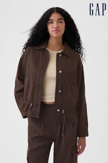 Gap Brown Twill Utility Jacket (E95881) | £60