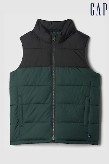 Gap Green Cold Control Puffer Gilet (4-13yrs) (E95941) | £25