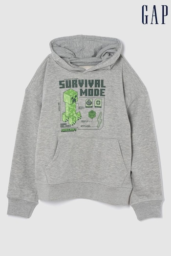 Gap Grey Minecraft Graphic Hoodie (4-13yrs) (E95976) | £25