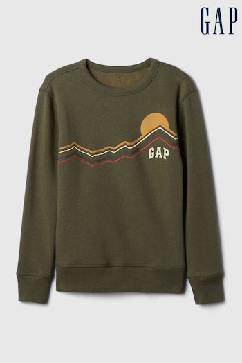 Gap Green Logo Graphic Sweatshirt (4-13yrs) (E95980) | £18