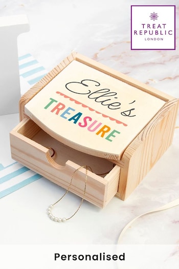Personalised Kid’s Colourful Jewellery Box by Treat Republic (E96034) | £21