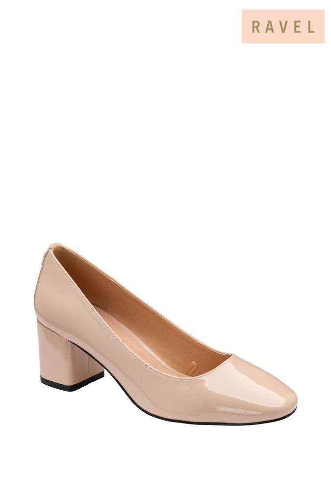 Block heel nude court shoes outlet