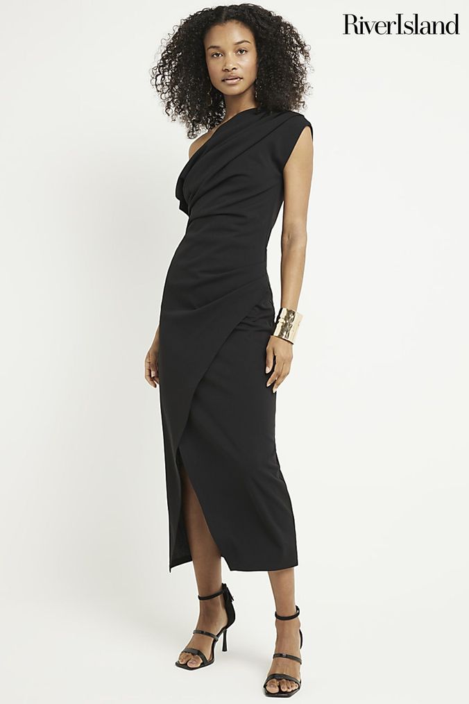 Women s Black River Island Dresses Next Official Site