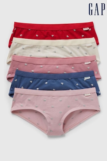 Gap Cream Cotton Hipster Briefs 5 Pack (4-12yrs) (E97230) | £20