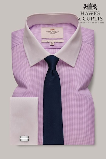 Hawes & Curtis Lilac Dogtooth Shirt (E97304) | £65