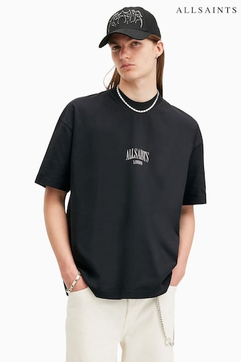 AllSaints Black Twilight Shortsleeve Crew T-Shirt (E97463) | £55