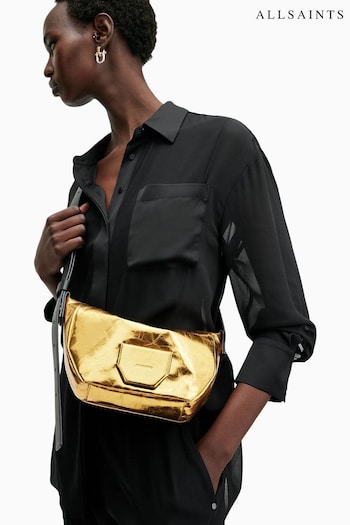 AllSaints Gold Madea Cross-Body Bag (E97508) | £179