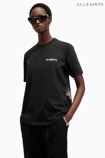 AllSaints Black Fleurir BF T-Shirt (E97612) | £55