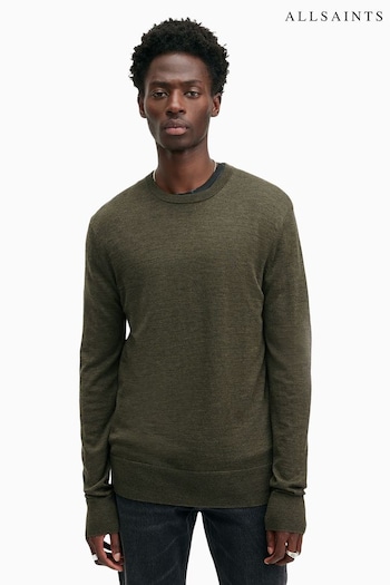 AllSaints Green Mode Merino Crew Jumper (E98029) | £95