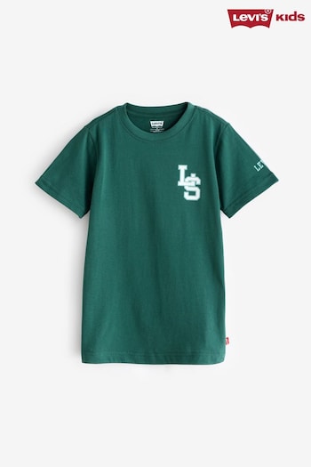 Levi's® Green Varsity Letters Chest Logo T-Shirt (E98322) | £18 - £20