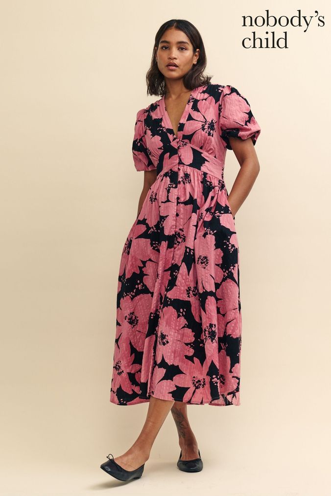 Buy Women s Pleated Short Sleeve 100 Cotton Dresses Online Next UK