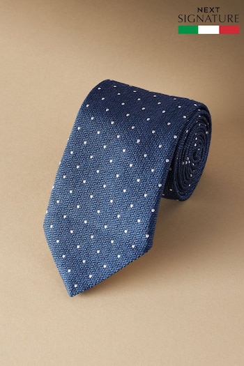 Blue Polka Dot Signature Made In Italy Design Tie (E98991) | £30