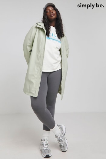 Simply Be Green Rubberised Rain Mac Coat (E99078) | £39