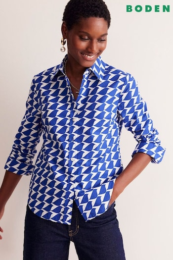 Boden Blue Petite Sienna Cotton Shirt (E99422) | £60