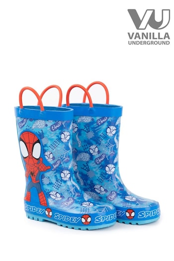 Vanilla Underground Blue Kids Spidey and Friends Wellies (F00176) | £22