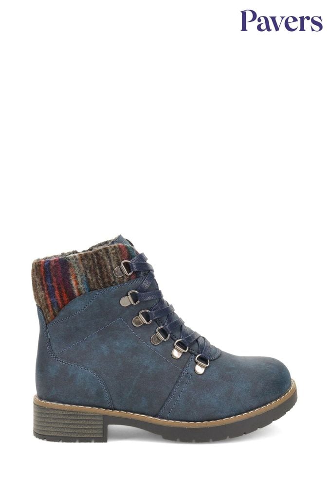 Buy Women s Boots Blue Pavers Footwear Online Next UK