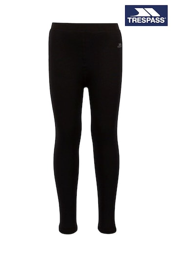 Trespass Child Fuzzy Sherpa Lined Black Leggings (F01867) | £28