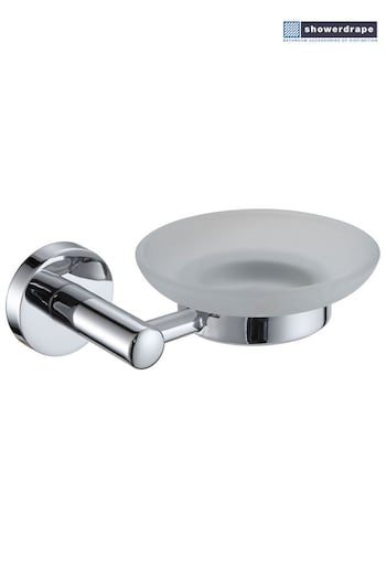 Showerdrape Silver Modernity Wall Mounted Glass Soap Dish (F02547) | £28