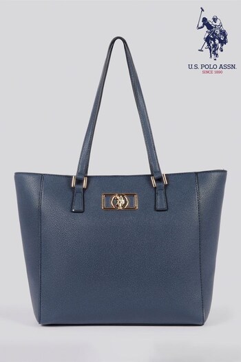 U.S. Polo Assn Blue Womens Jones Chic Shopping Bag (F02692) | £70