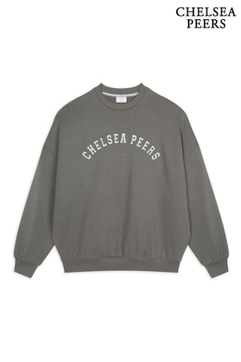 Chelsea Peers Green Organic Cotton Embroidered Logo Sweatshirt (F03520) | £50