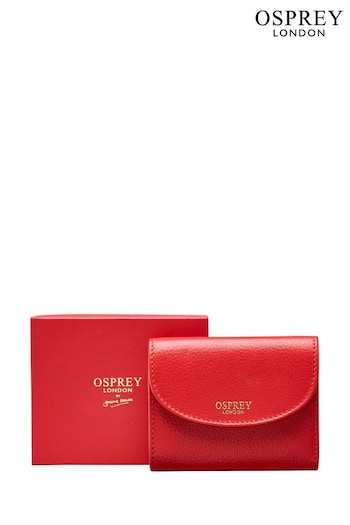 OSPREY LONDON Red The Tilly Leather Matinee Purse (F03561) | £35