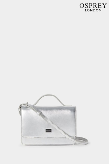 OSPREY LONDON Silver The Elfin Leather Grab Bag (F03579) | £75