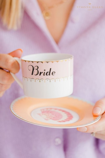 Yvonne Ellen Multi Bride Teacup and Saucer (F04486) | £25