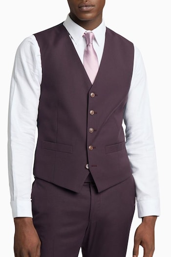 Antique Rogue Purple Bay Merlot Plain Vest (F04852) | £74