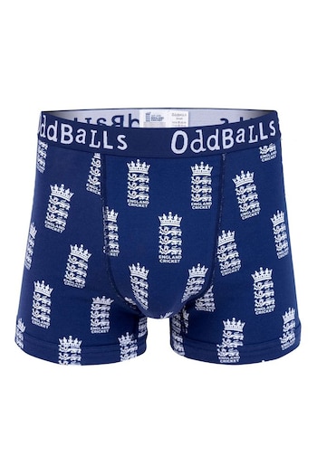 OddBalls Blue Mens England Cricket Boxer Shorts (F06141) | £13