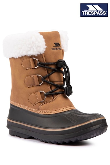 Trespass Kids Unisex Bodhi Brown Snow Boots (F06210) | £42