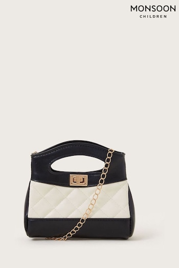 Monsoon Black Monochrome Quilted Mini Bag (F06627) | £17