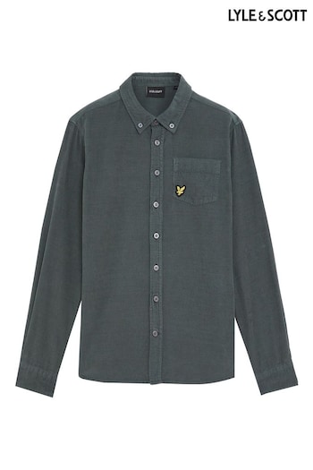 Lyle & Scott Blue Needle Cord 100% Cotton Shirt (F07191) | £50 - £55