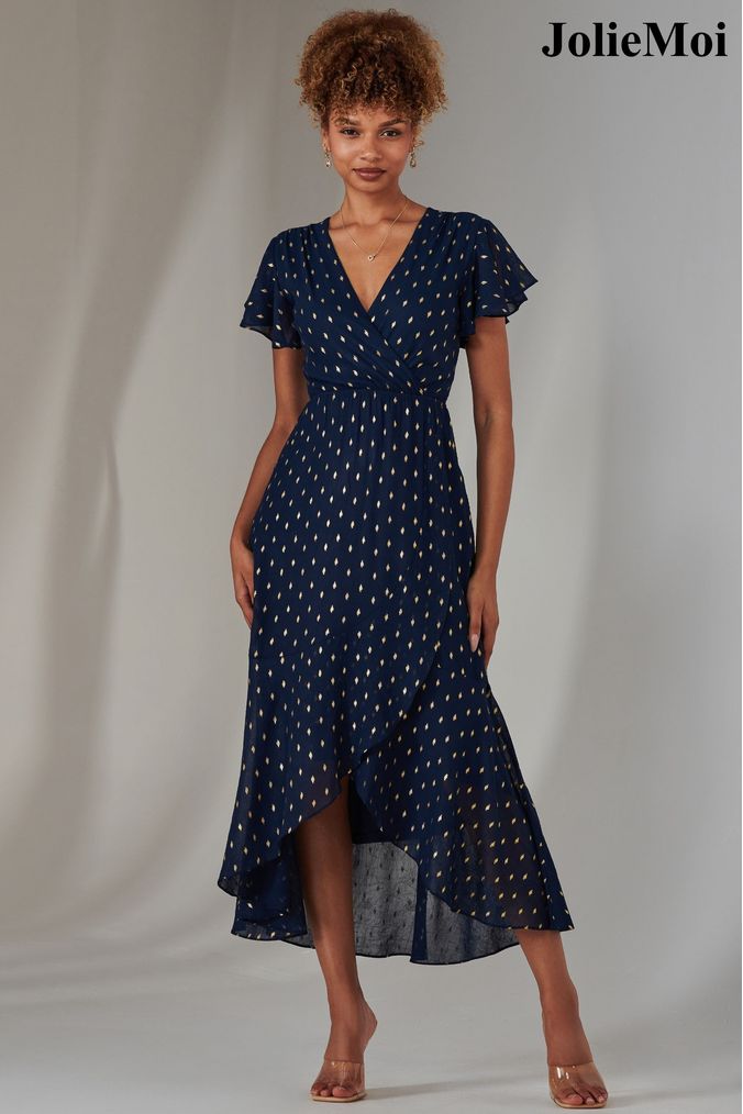Next polka dot wrap dress cheap