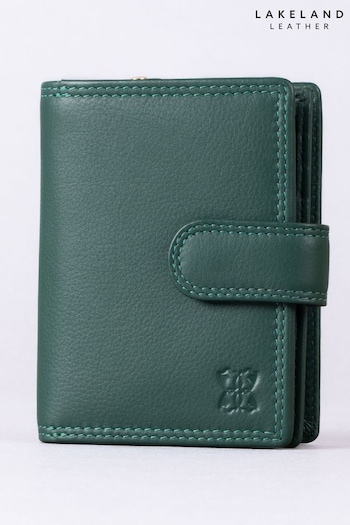 Lakeland Leather Bottle Green Small Leather Tab Purse (F08365) | £25