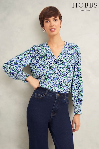 Hobbs Blue Debbie Blouse (F17185) | £79