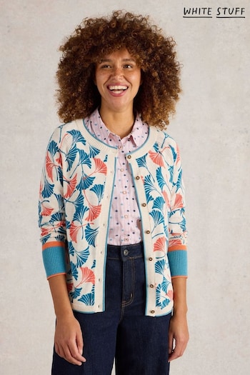 White Stuff Natural Lulu Printed 100% Organic Cotton Cardigan (F20589) | £55