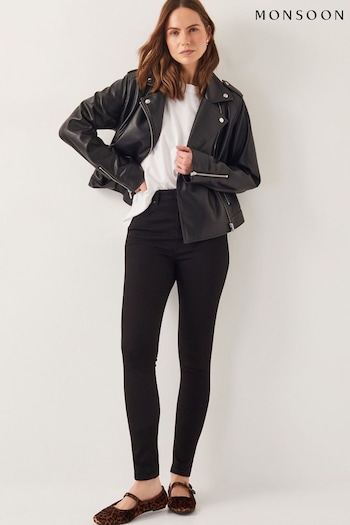 Monsoon Black Nadia High Waisted Skinny Jeans (F23269) | £55