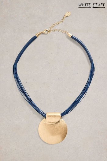 White Stuff Blue Maple Disk Necklace (F25108) | £22.50