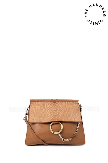 Chloe Faye Medium Shoulder Brown Bag (F25659) | £695