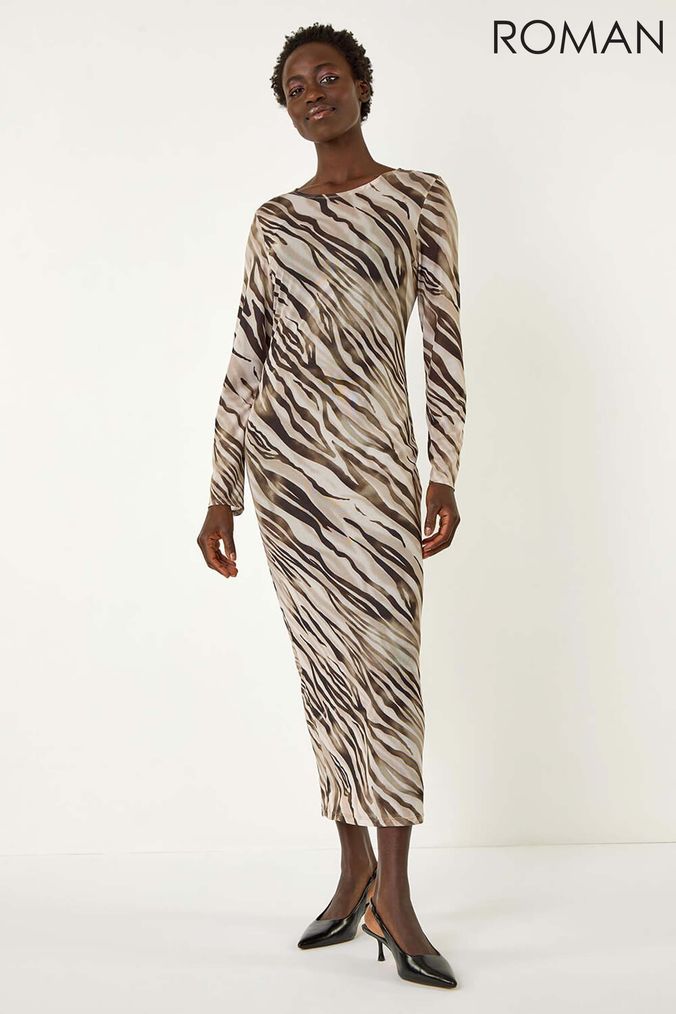 Roman animal print dress online